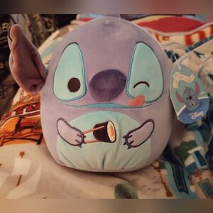 Disney Squishmallow Stitch With Sushi And Chopsticks 8" NWT